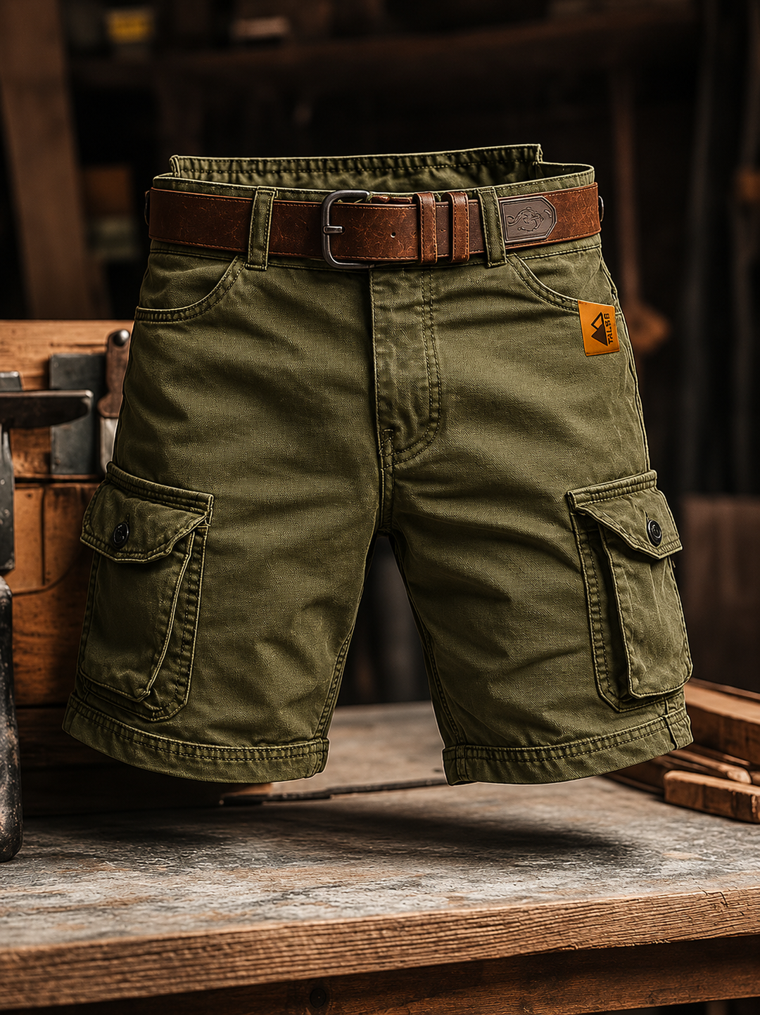Adam | Spodnie Cargo Vintage z Kieszeniami