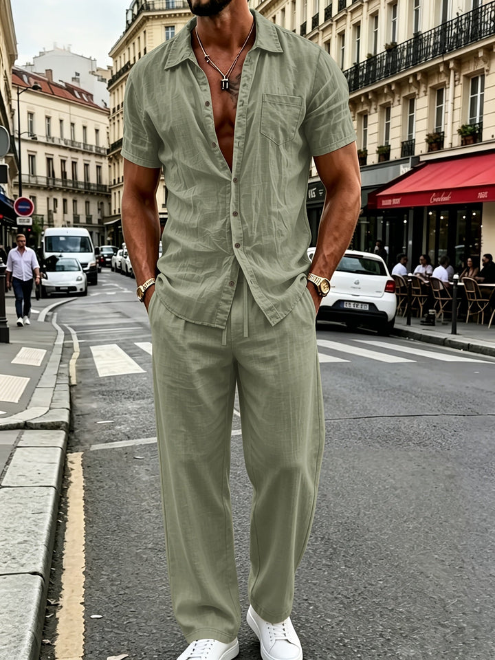 Aleksander | Lniany Komplet Monaco